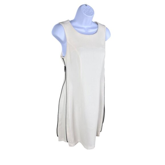 BCBGeneration Womens 4 Cream Shift Dress Multiway Zippers Office Career Wear - Picture 2 of 16
